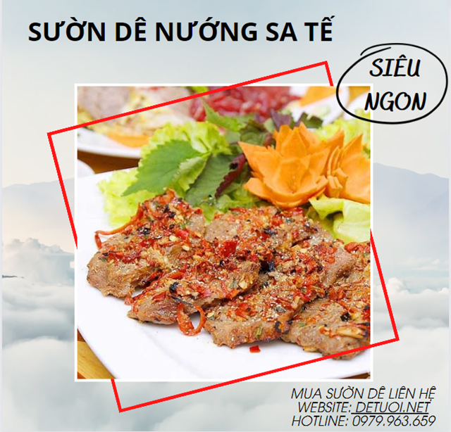 Sườn dê nướng sa tế