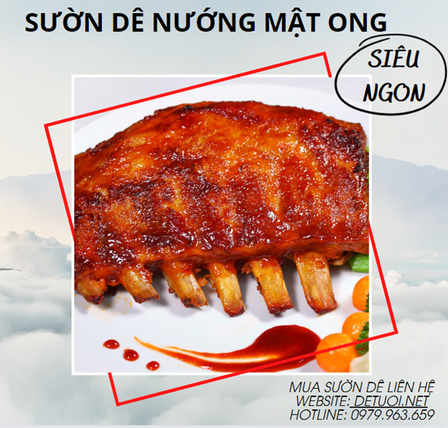 Sườn dê nướng mật ong