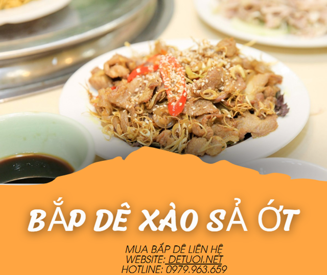 Thịt bắp dê xào sả ớt