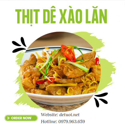 thịt dê xào lăn